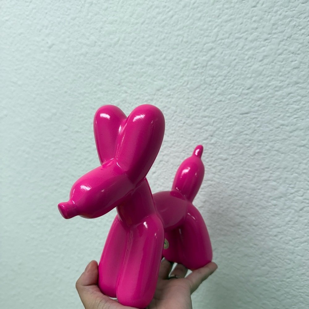 Pink Balloon Dog Sculpture